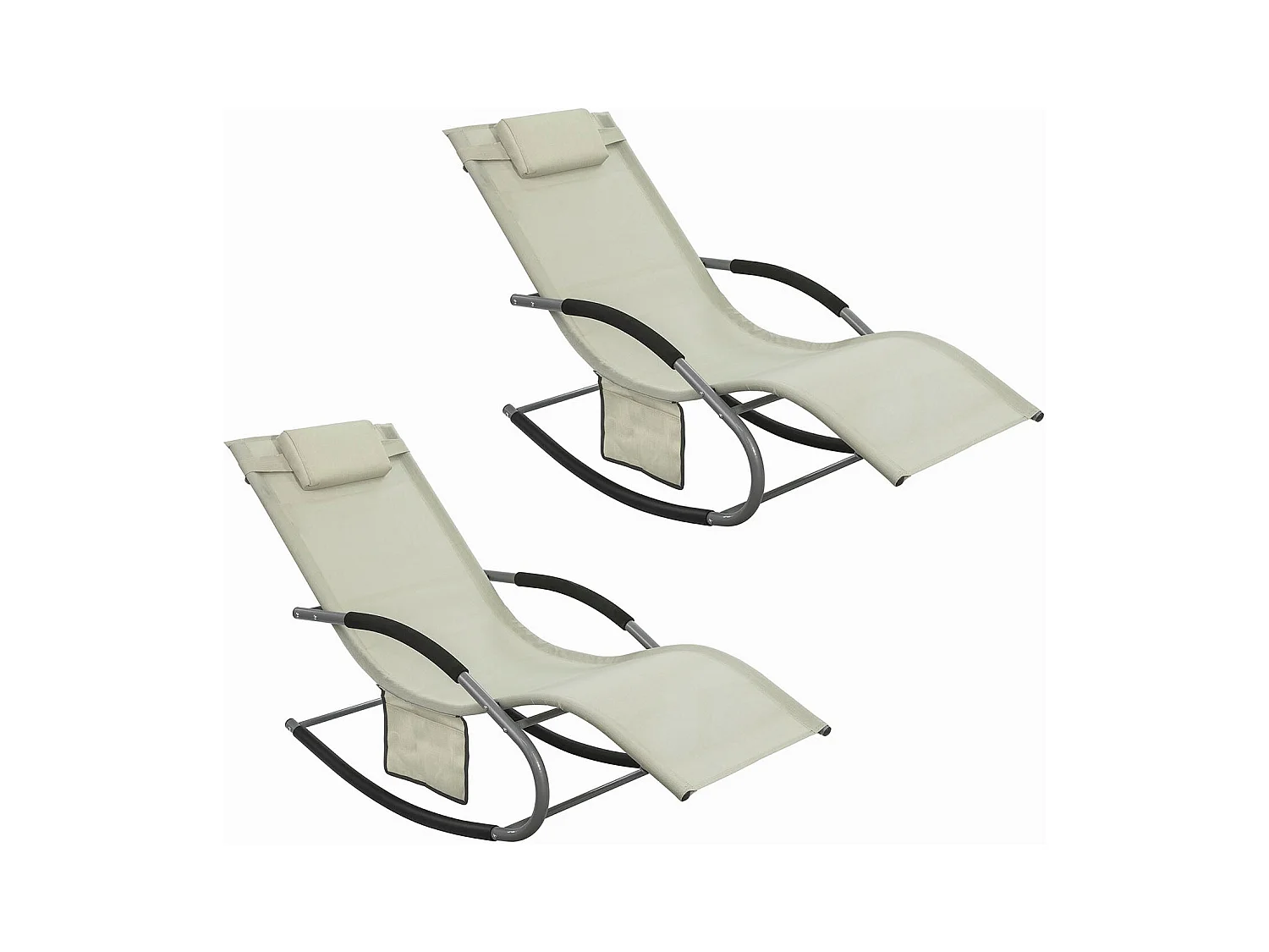 SoBuy, rocking chair, fauteuil de jardin exterieur, chaise longue jardin exterieur, OGS28-MIX2