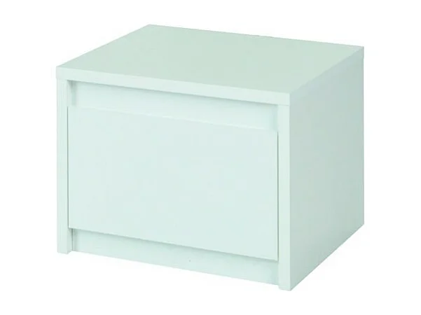 Lote de dos mesitas de noche para dormitorio. Colección VERONA. Color blanco.