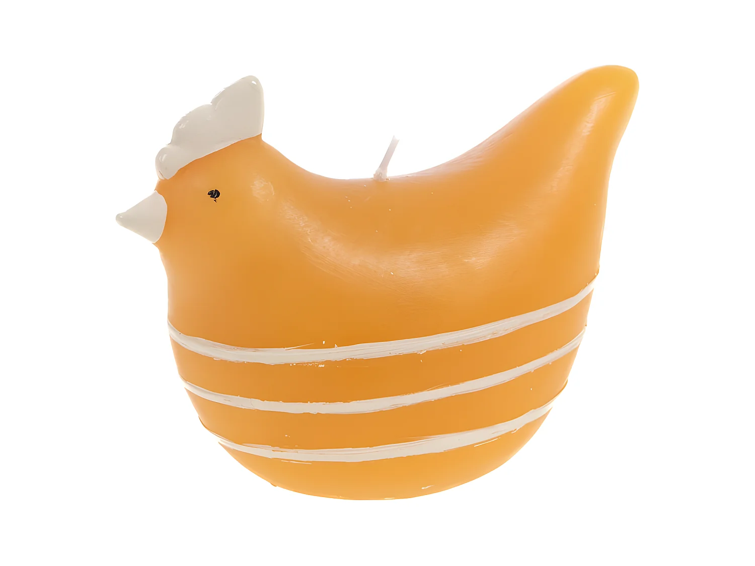 Bougie Poule moutarde 10,5 cm (lot de 4)