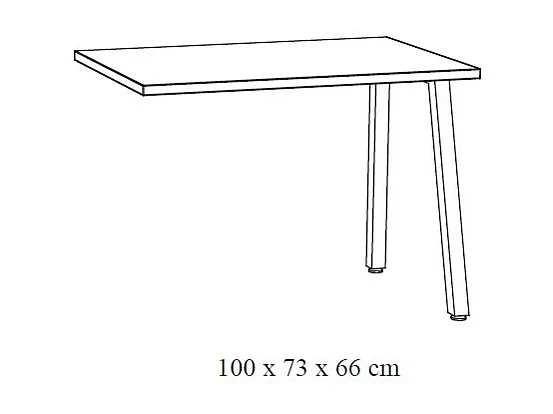 Scrivania della collezione SOON in colore rovere invecchiato e nero.