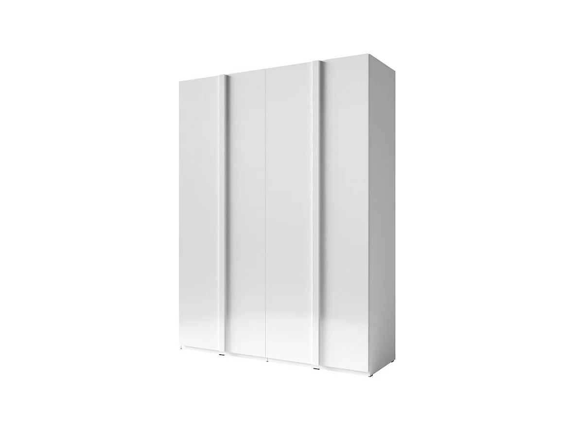 Armoire 4 Portes 180cm collection VERONA. Coloris blanc brillant