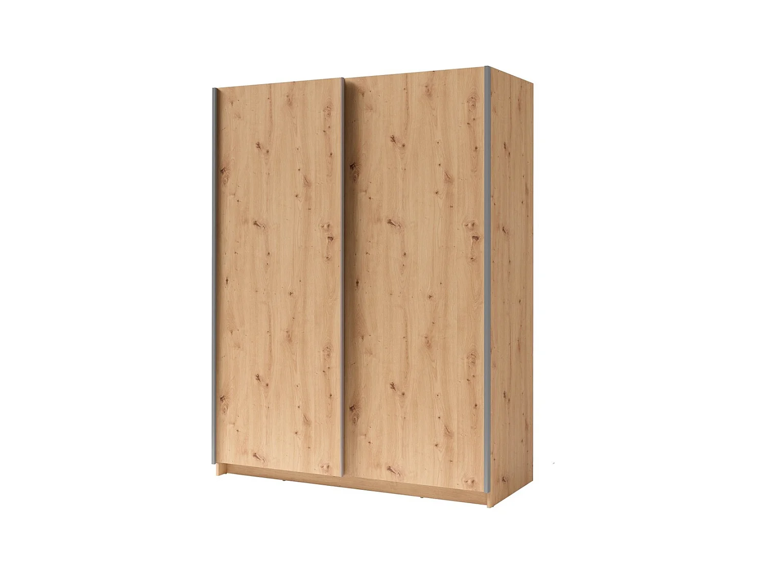 Kledingkast met 2 schuifdeuren - GOZU Collectie - Ambachtelijk eiken kleur - 150 x 198 x 62 cm
