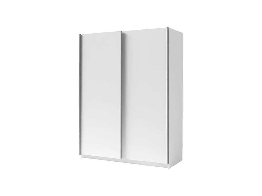 Kledingkast met 2 schuifdeuren - Collectie GOZU - Kleur wit - 150 x 198 x 62 cm