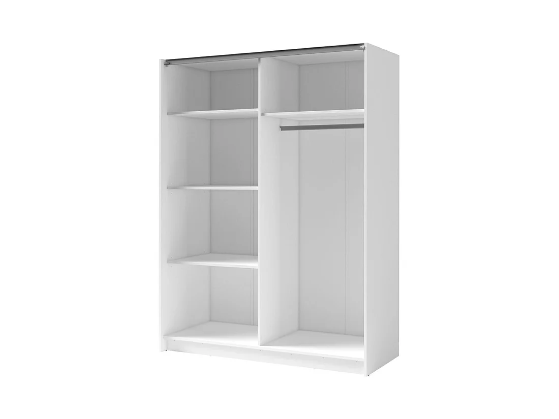 Armadio 2 porte scorrevoli - Collezione GOZU - Colore bianco - 150 x 198 x 62 cm