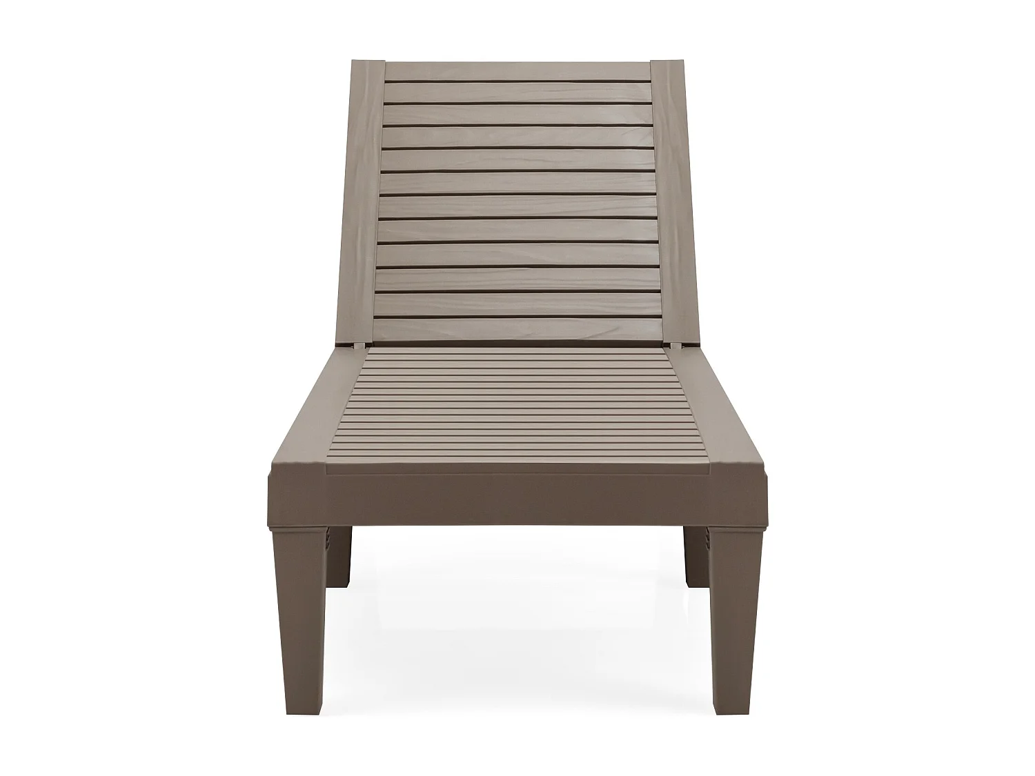 Bain de Soleil Réglable Chaise Longue Résistante aux Intempéries et à la Rouille pour Terrasse Plage Balcon Charge 180KG Café