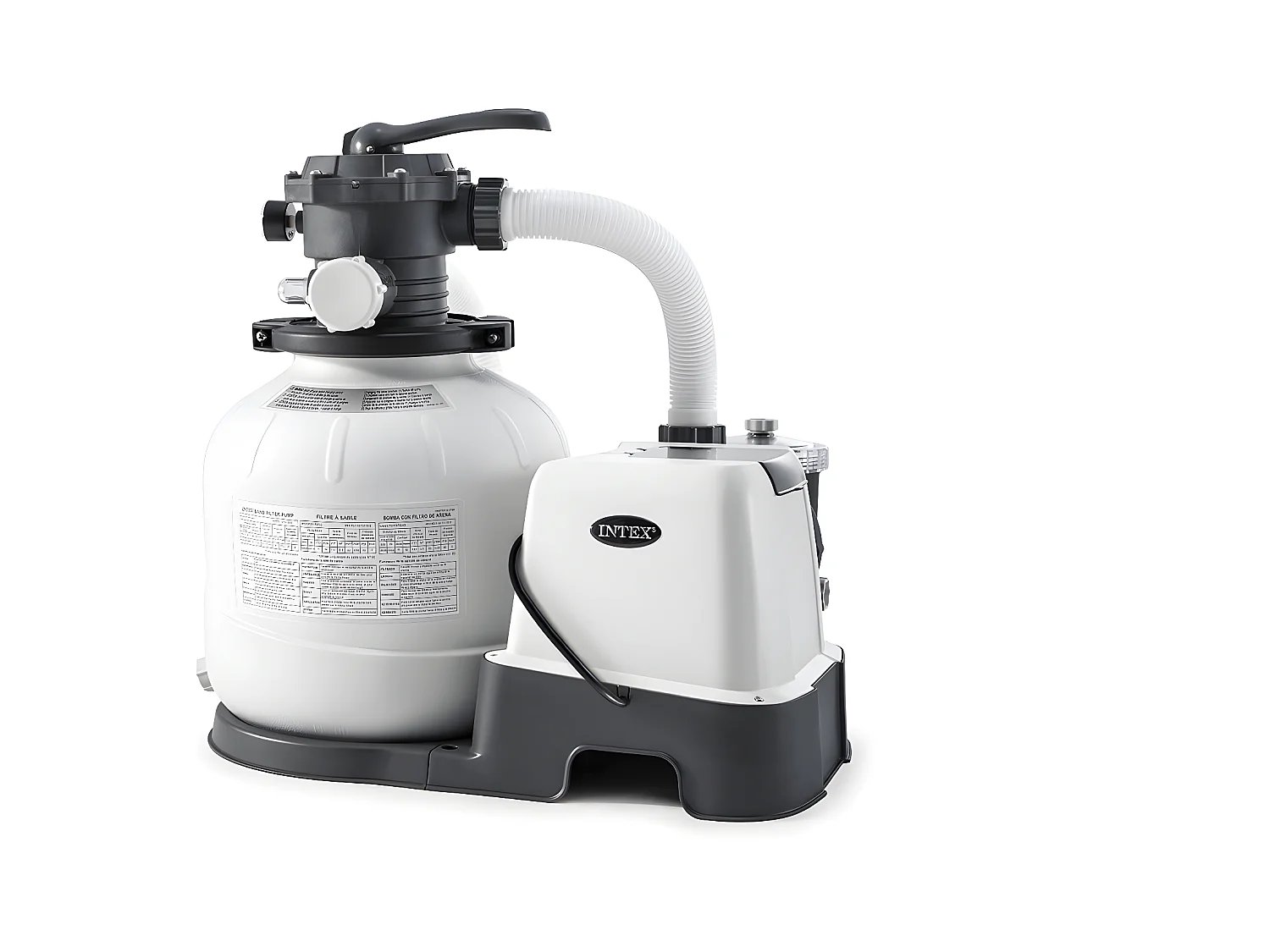 Combiné groupe de filtration à sable 6 m³/h + stérilisateur au sel QX2100 - Intex