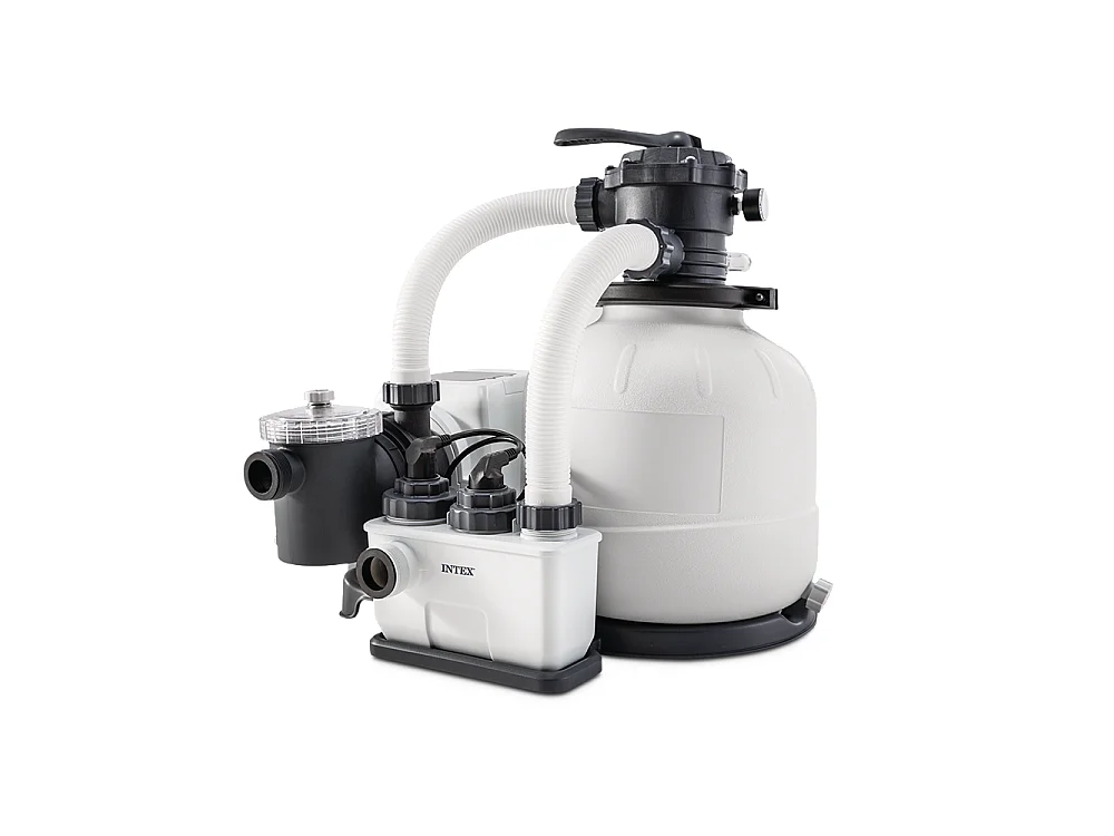 Combiné groupe de filtration à sable 6 m³/h + stérilisateur au sel QX2100 - Intex