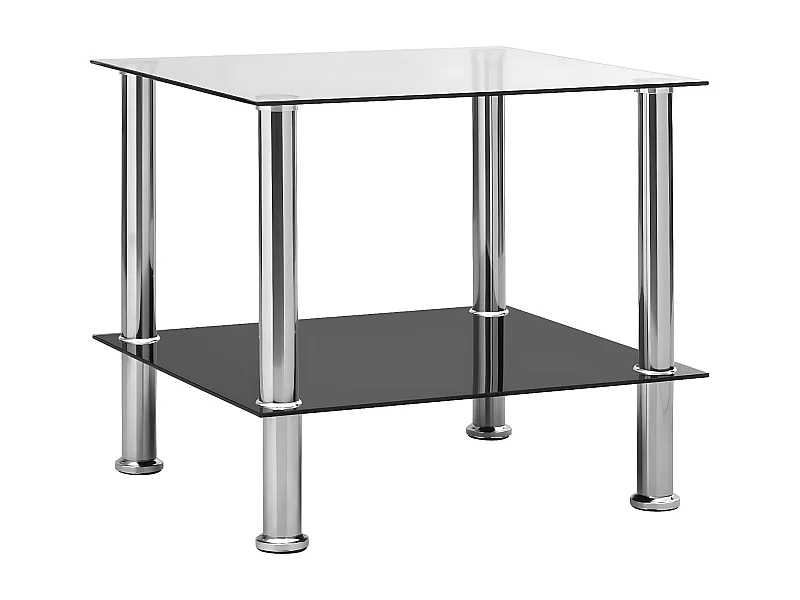 Table d'appoint Transparent 45x50x45 cm Verre trempé