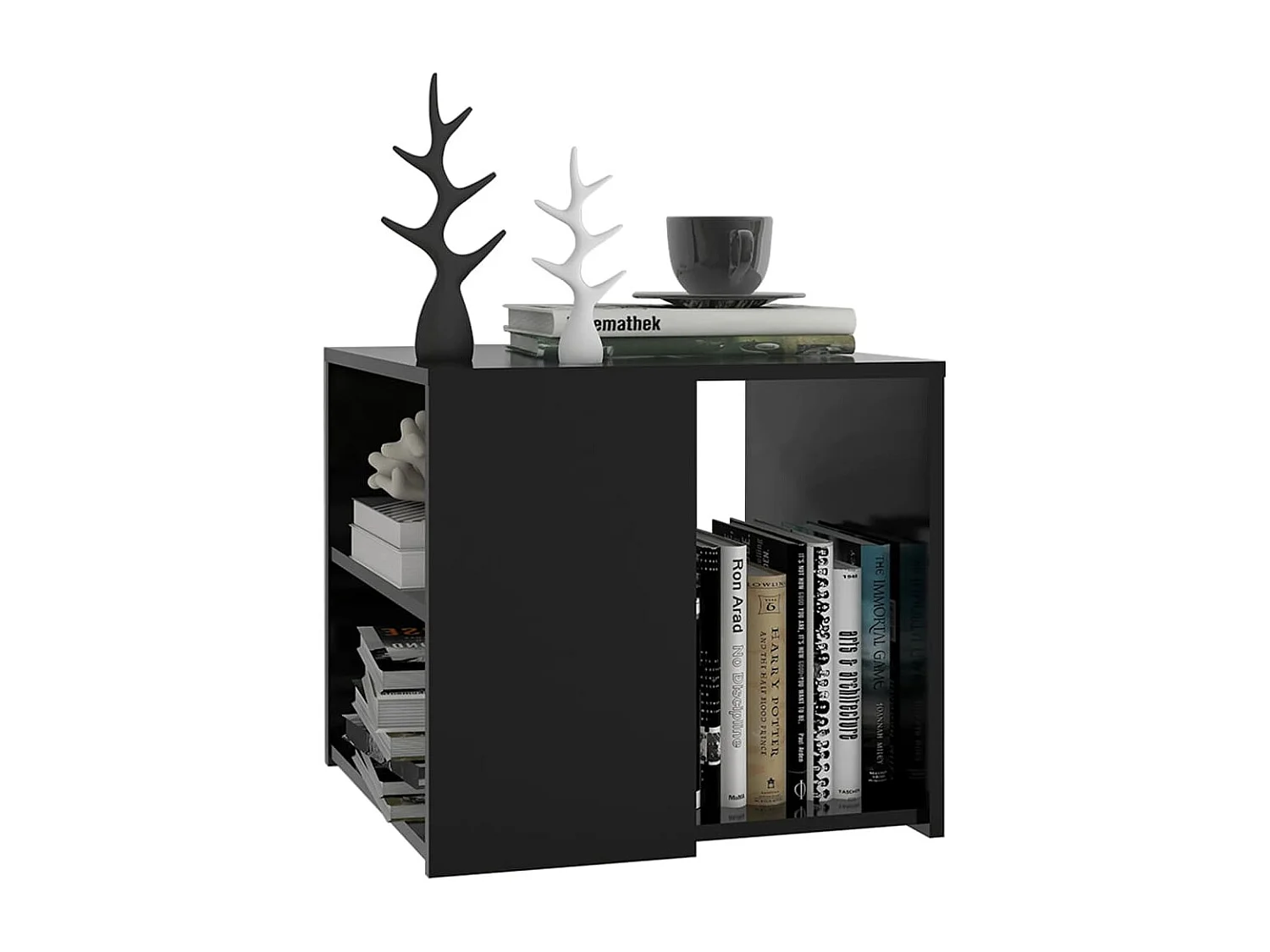 Table d'appoint Noir 50x50x45 cm Aggloméré