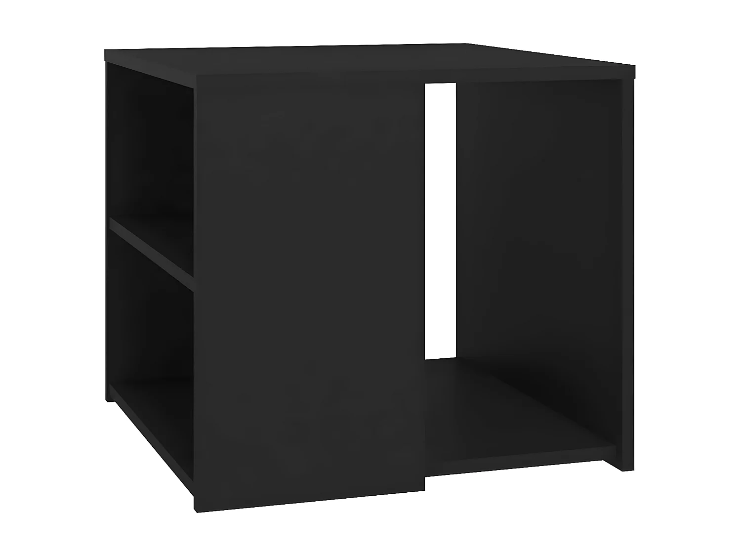 Mesa auxiliar madera contrachapada negro 50x50x45 cm