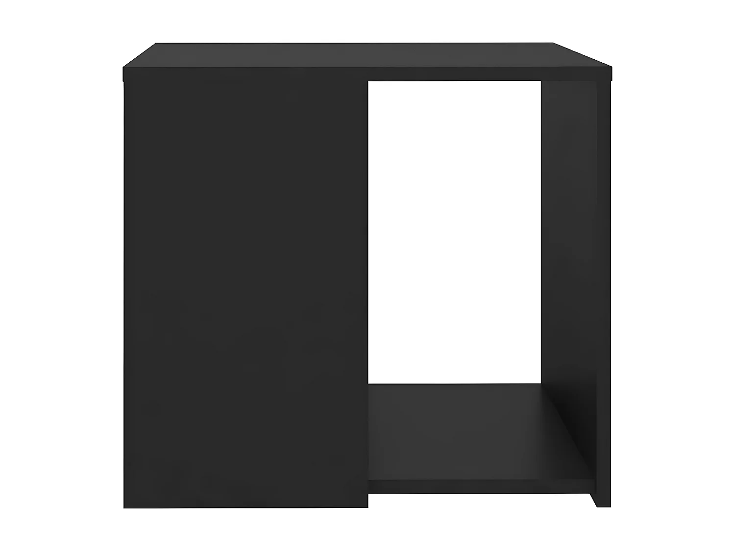 Mesa auxiliar madera contrachapada negro 50x50x45 cm