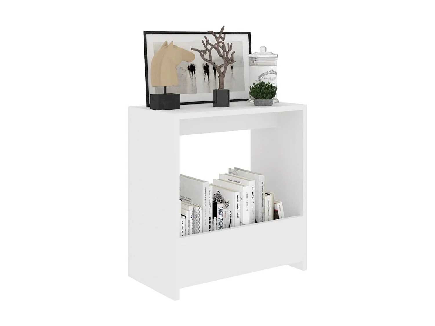 Table d'appoint Blanc 50x26x50 cm Aggloméré