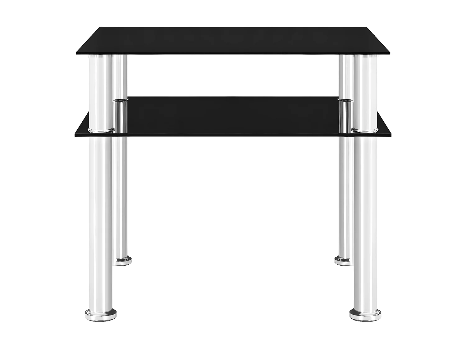 Table d'appoint Noir 45x50x45 cm Verre trempé