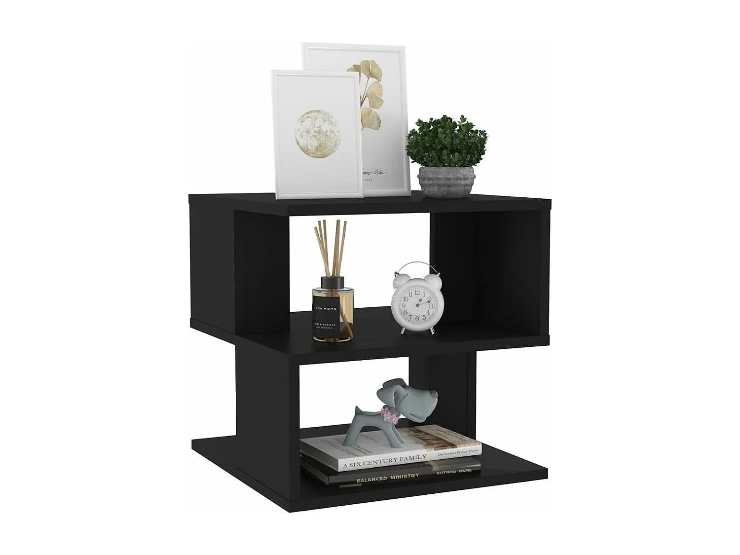 Table d'appoint Noir 40x40x40 cm Aggloméré