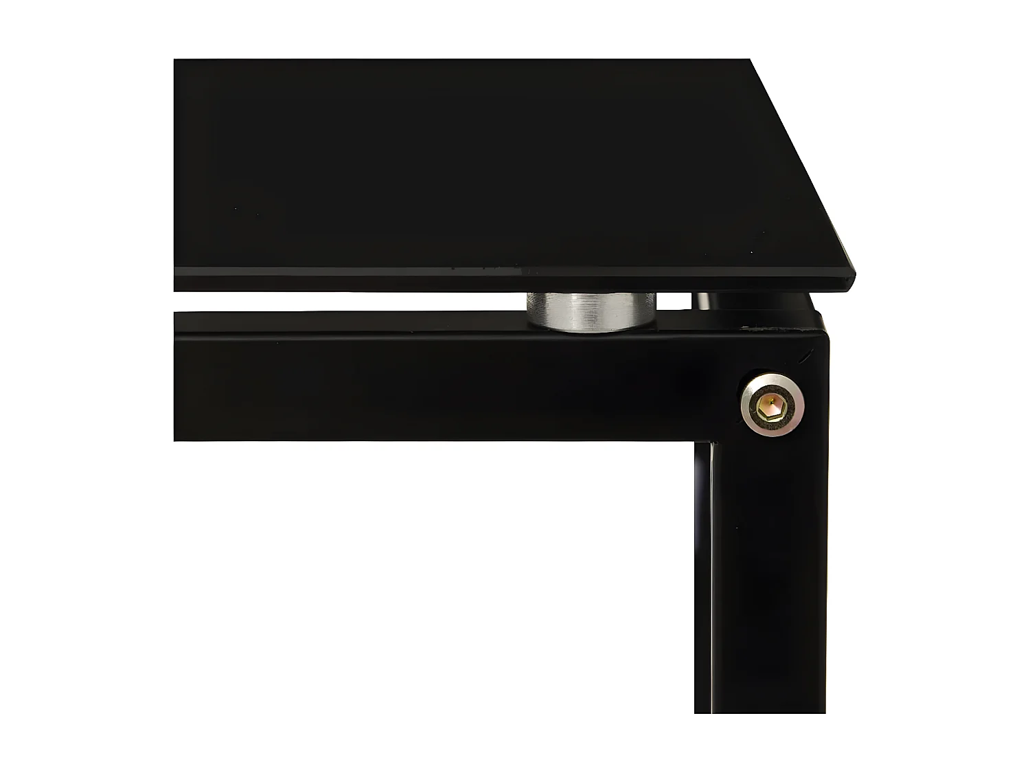 Table d'appoint Noir 40x40x60 cm Verre trempé