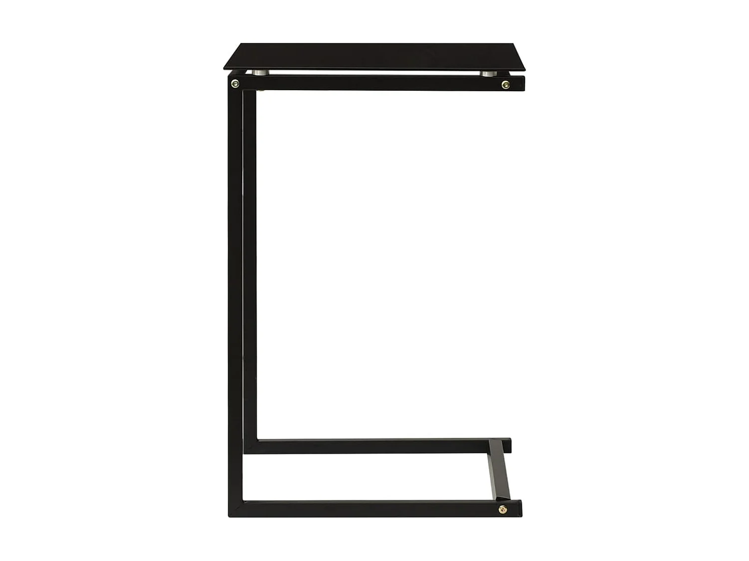 Table d'appoint Noir 40x40x60 cm Verre trempé