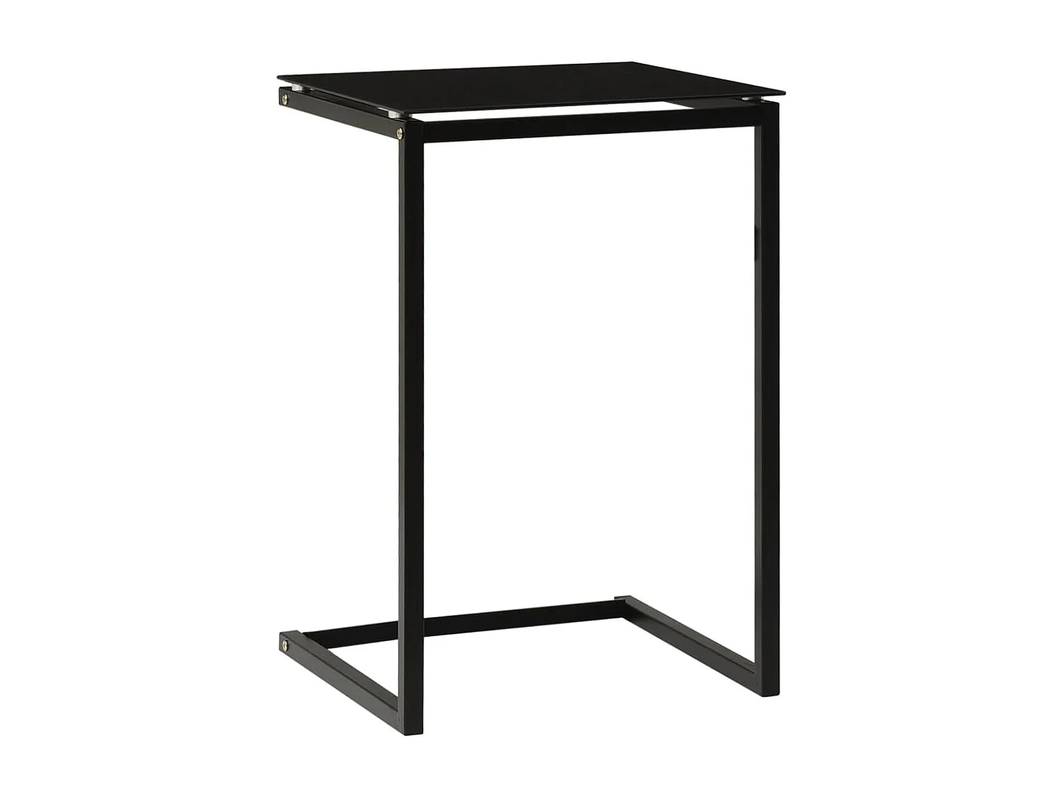 Table d'appoint Noir 40x40x60 cm Verre trempé