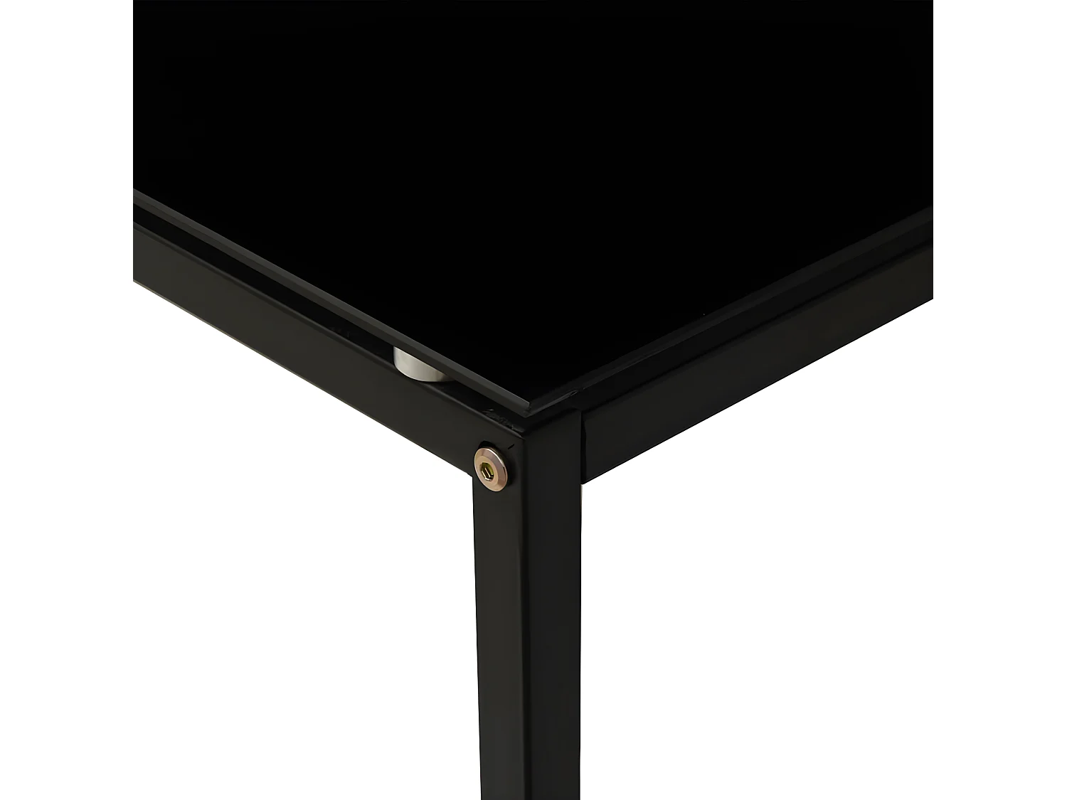 Table d'appoint Noir 40x40x60 cm Verre trempé