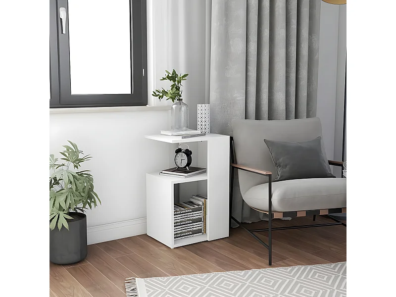 Mesa de apoio 36x30x56 cm contraplacado branco