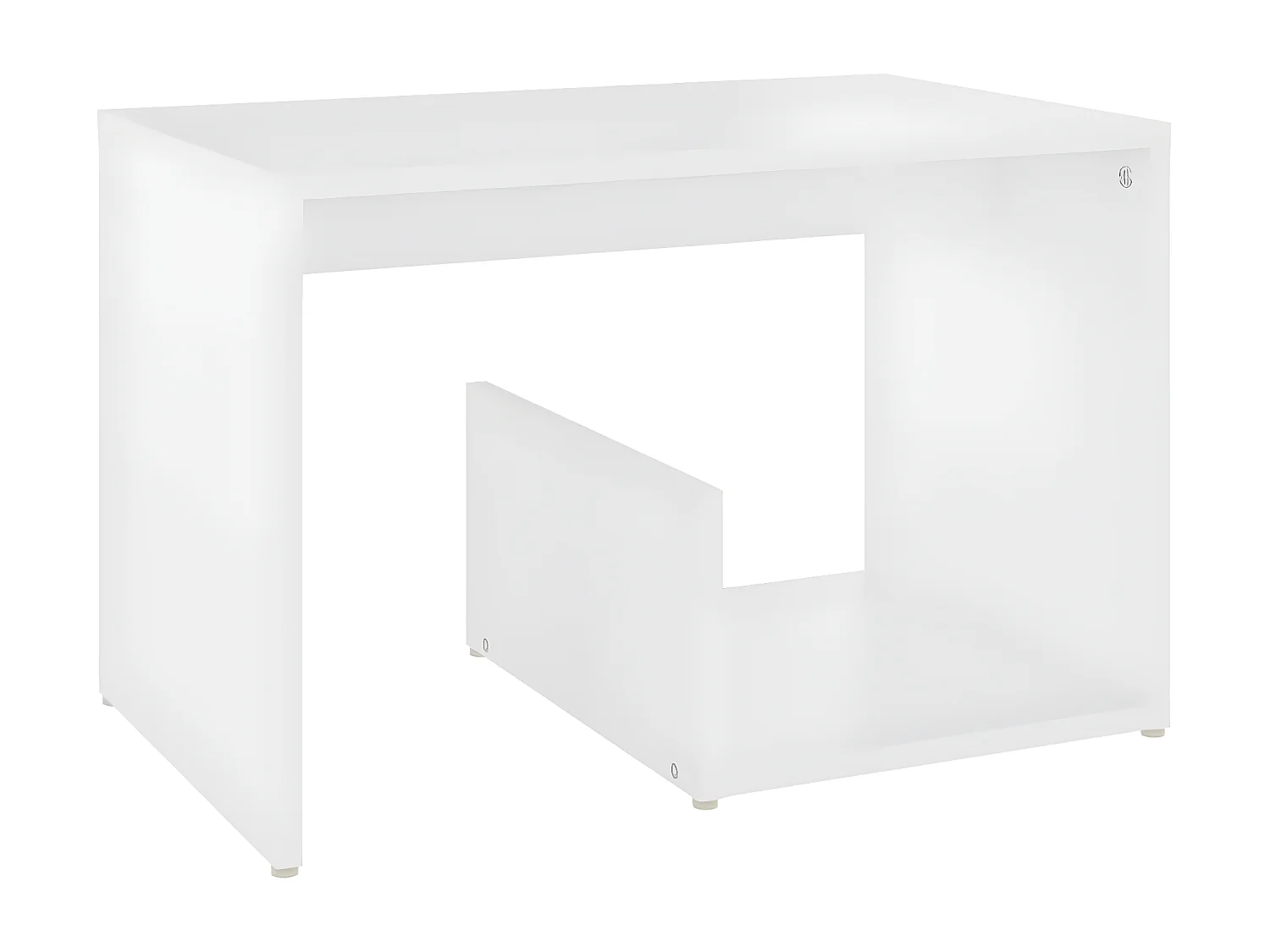 Table d'appoint Blanc 59x36x38 cm Aggloméré