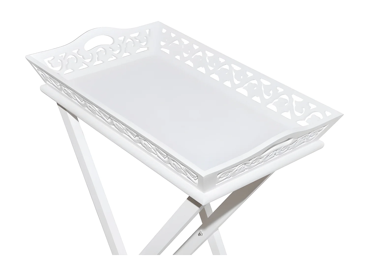 Table d'appoint avec plateau Blanc