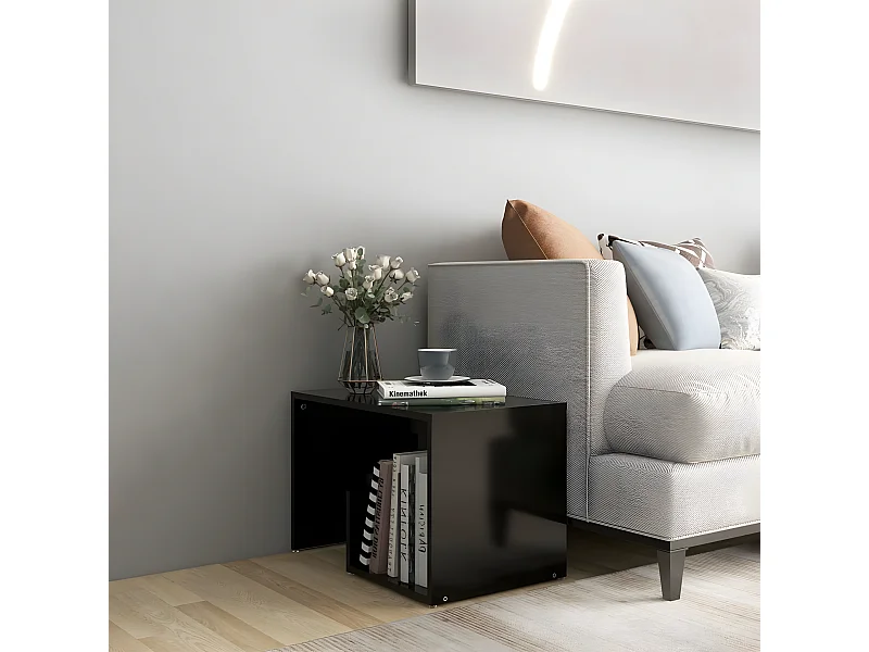 Mesa de apoio 59x36x38 cm contraplacado preto