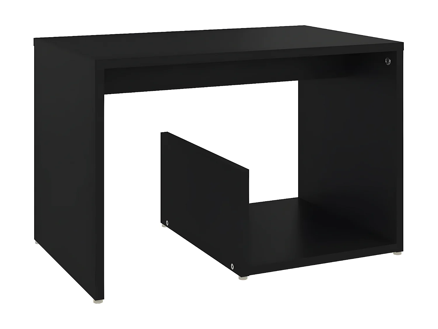 Table d'appoint Noir 59x36x38 cm Aggloméré