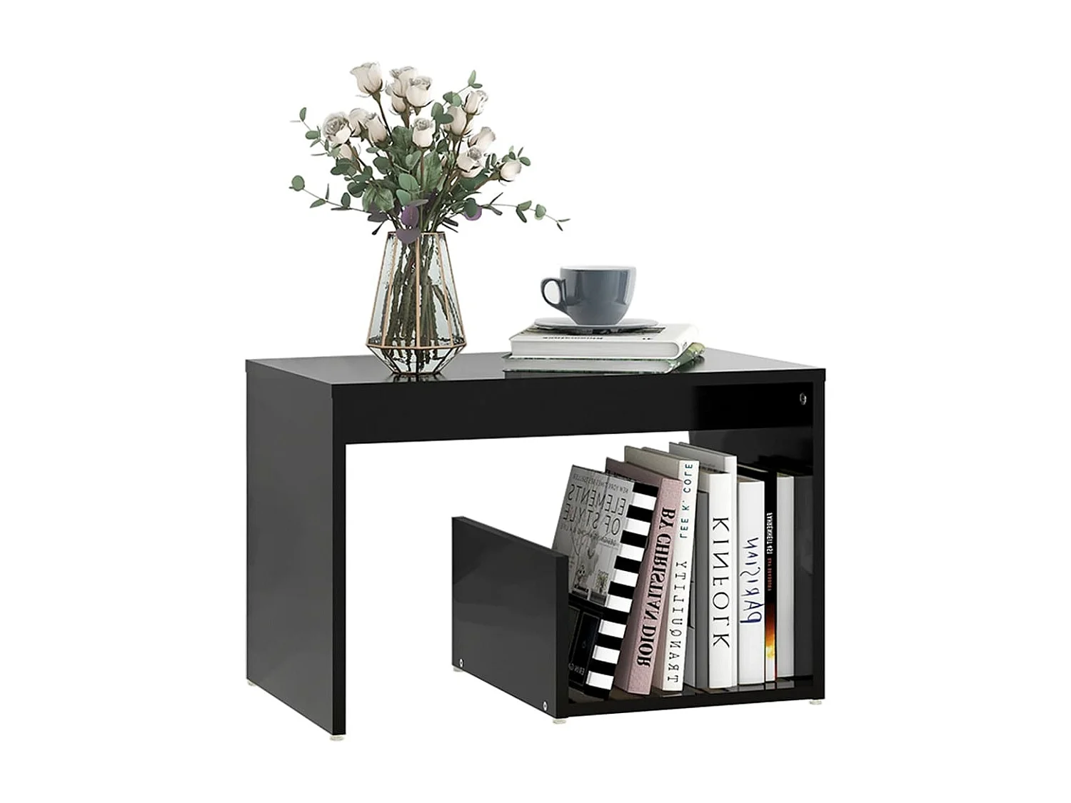 Table d'appoint Noir 59x36x38 cm Aggloméré