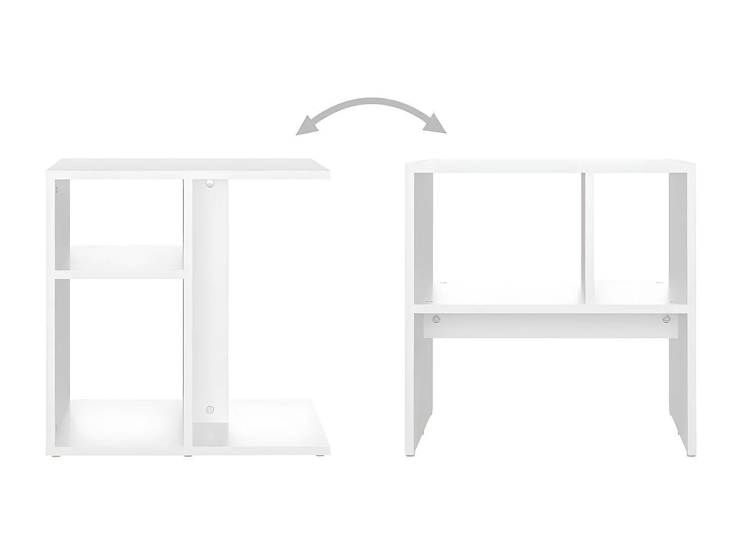 Table d'appoint Blanc 50x30x50 cm Aggloméré