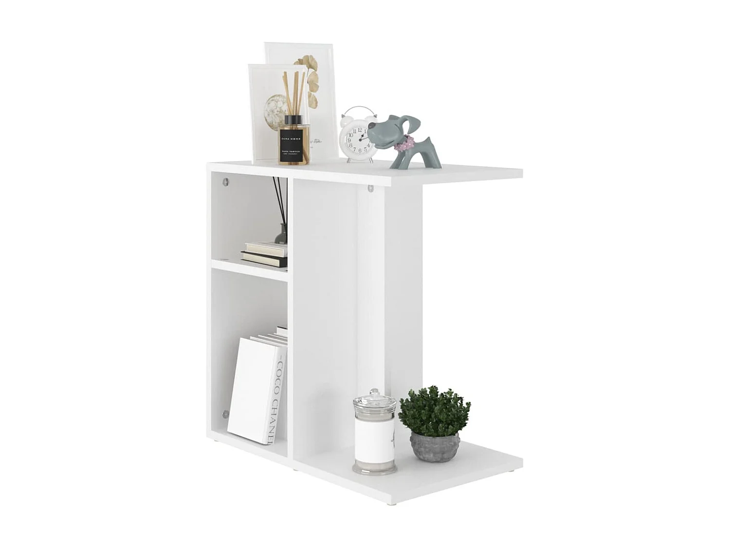 Table d'appoint Blanc 50x30x50 cm Aggloméré