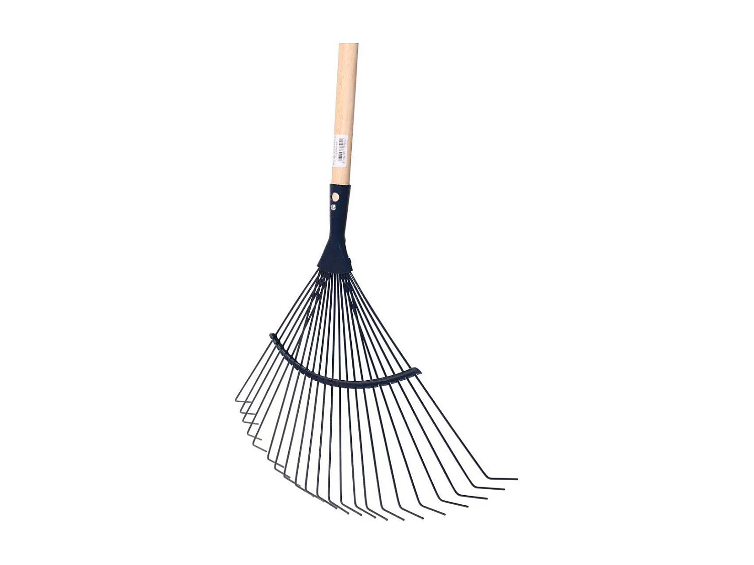 Balai à gazon fil rond avec manche en hêtre