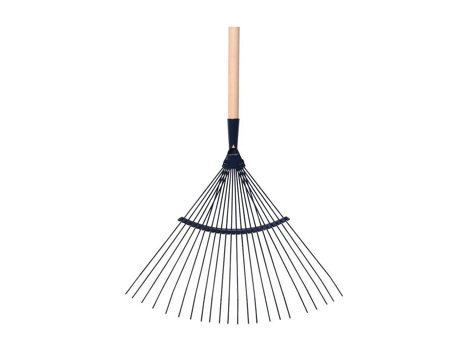 Balai à gazon fil rond avec manche en hêtre