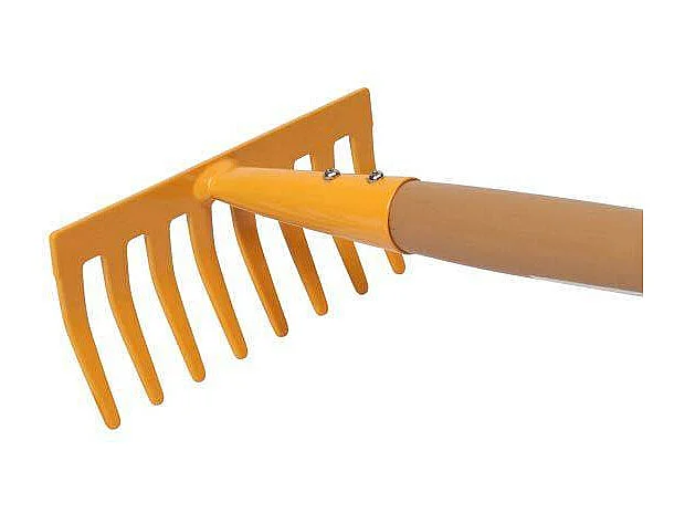 Râteau enfant en métal manche en bois