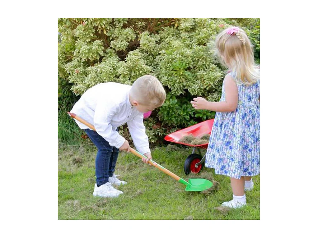 Pelle enfant en métal et manche en bois