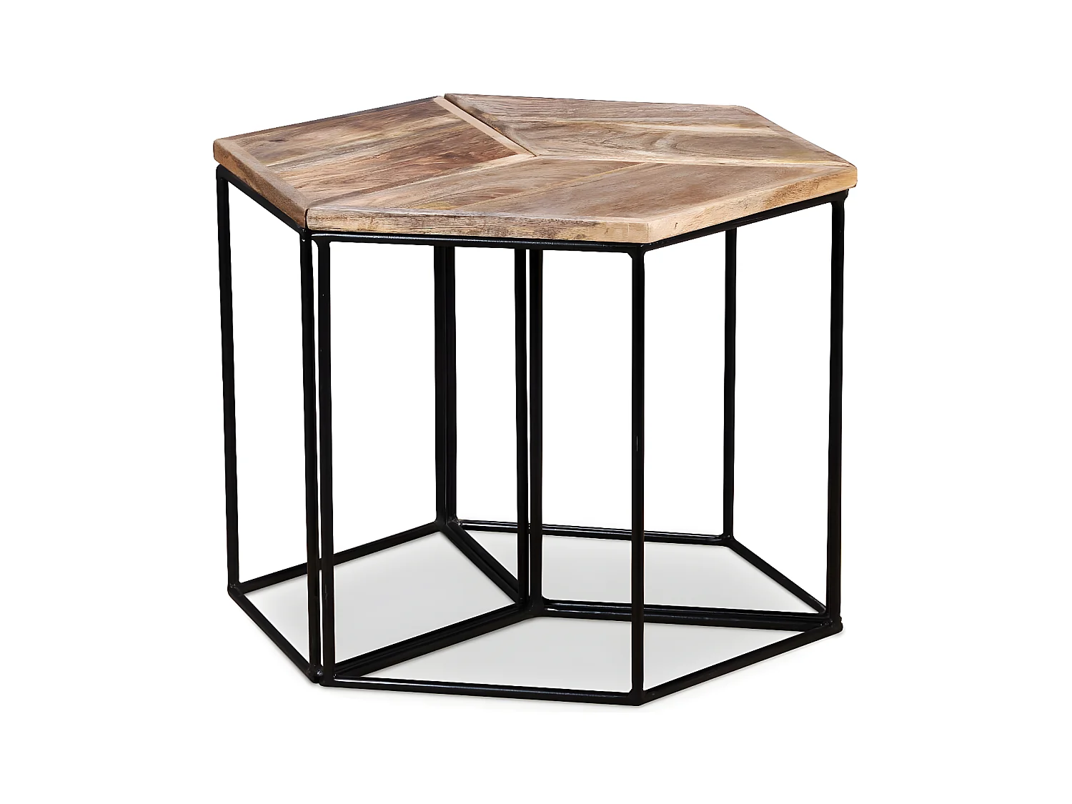 Table basse Bois de manguier massif 56x48x40 cm