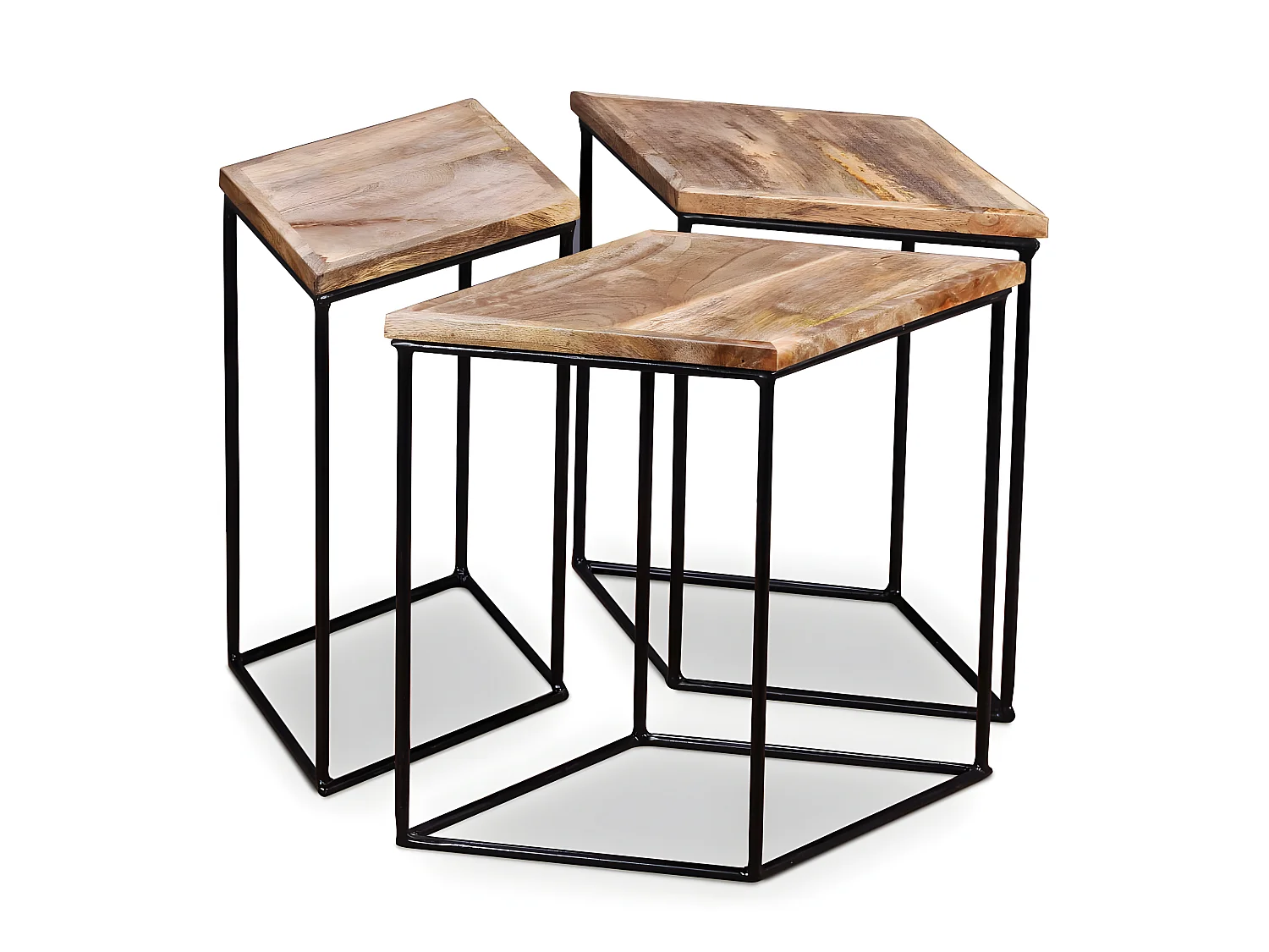 Table basse Bois de manguier massif 56x48x40 cm