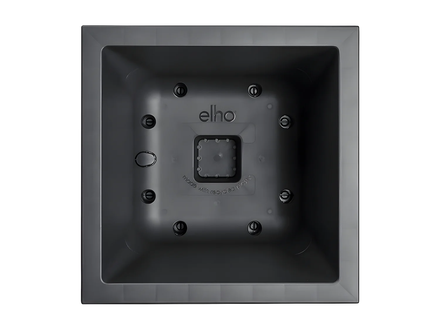 Jardinière carré en plastique 30 x 30 cm Elho Vivo Next Square noir