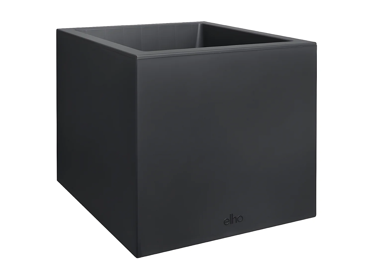Jardinière carré en plastique 40 x 40 cm Elho Vivo Next Square noir