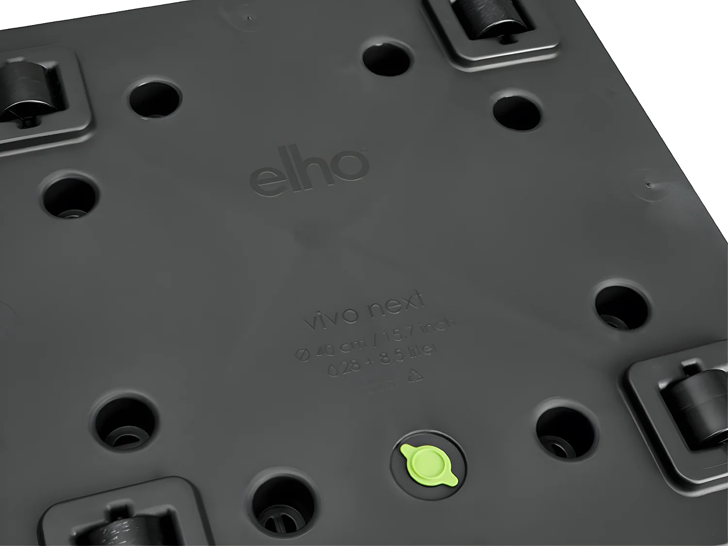 Vivo Next Square 40 Blumenkasten – Schwarz Ø 39 x 38 cm – 100 % recycelt