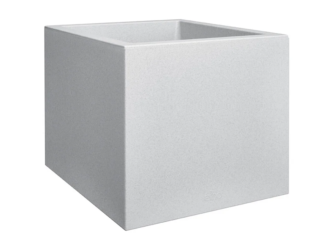 Jardinière carré en plastique 40 x 40 cm Elho Vivo Next Square ciment clair