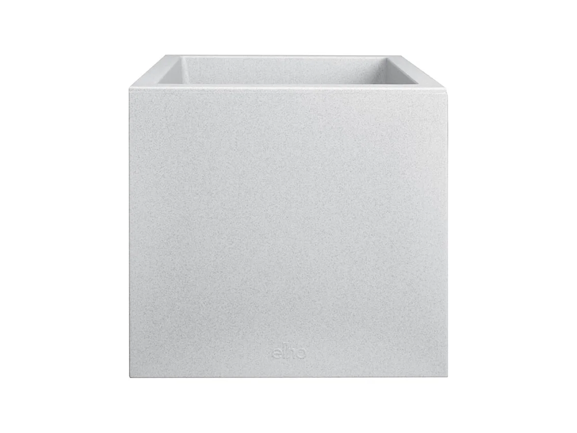 Jardinière carré en plastique 40 x 40 cm Elho Vivo Next Square ciment clair