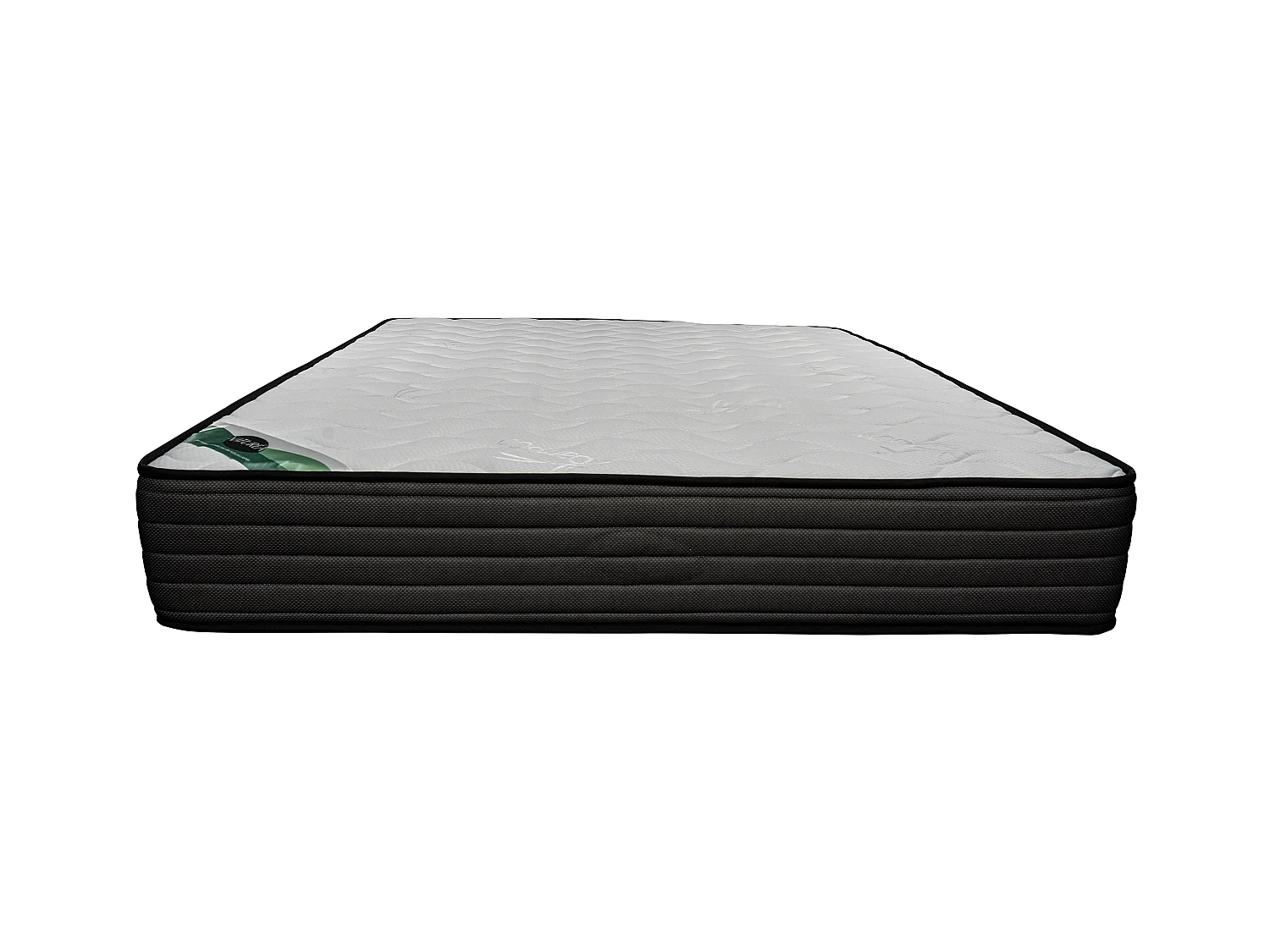 Ensemble 160 x 200 cm sommier tapissier + matelas mousse et coutil bambou ép.25cm - BERENDI de NATUREA