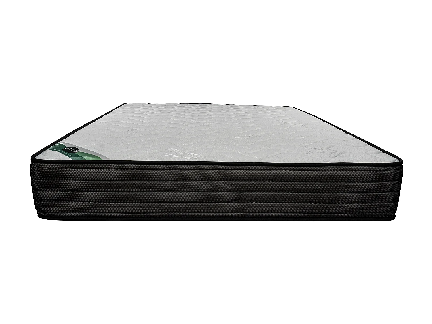 Ensemble 160 x 200 cm sommier tapissier + matelas mousse et coutil bambou ép.25cm - BERENDI de NATUREA