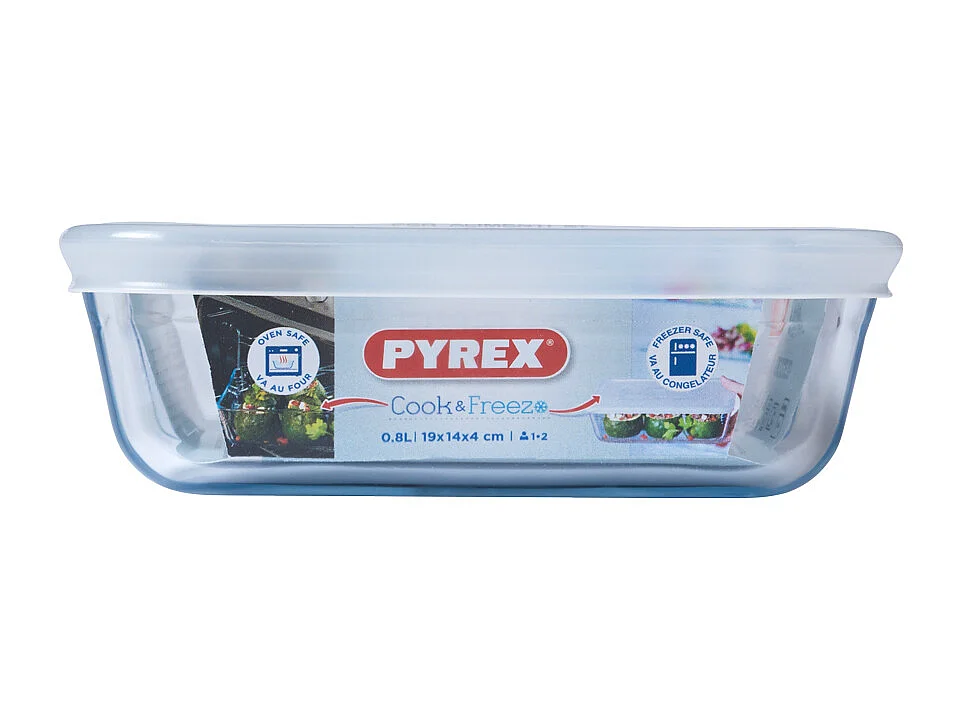 Plat rectangulaire Cook & Freeze 0,8 l en verre