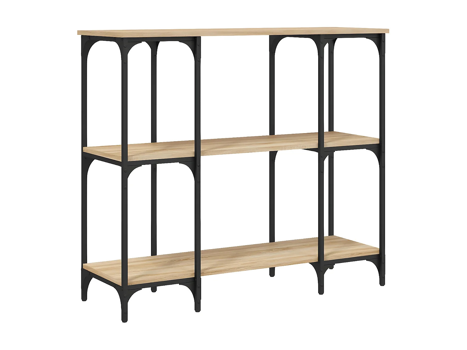 Mesa consola madera de ingeniería roble Sonoma 102x35x90 cm