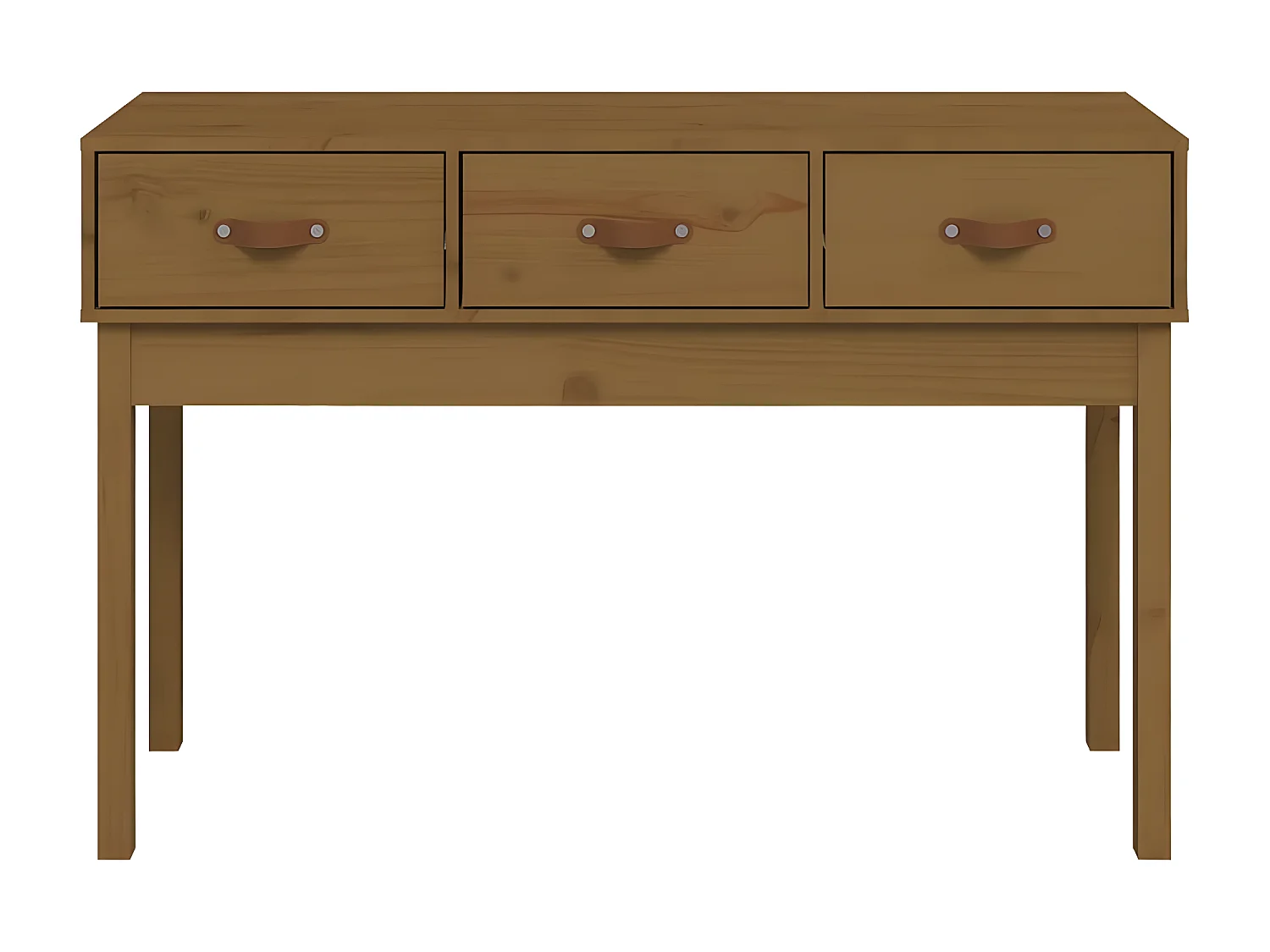 Table console Marron miel 114x40x75 cm Bois massif de pin