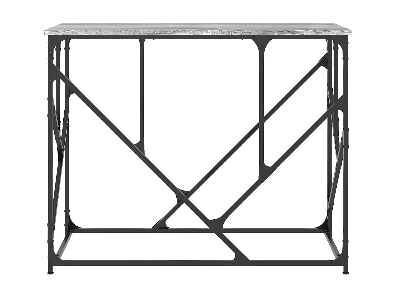 Table console sonoma gris 100x40x80 cm bois d'ingénierie