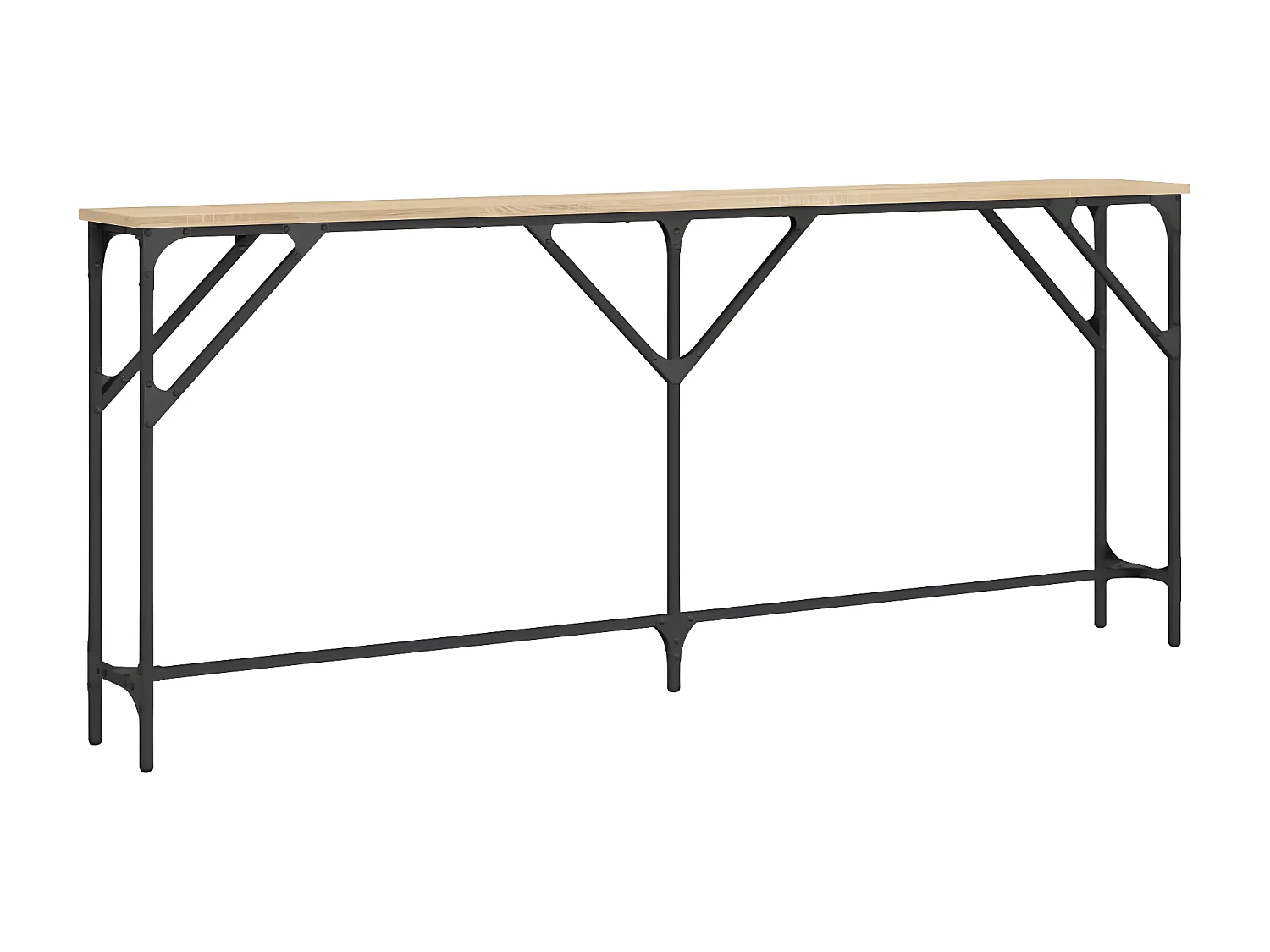 Mesa consola madera de ingeniería roble Sonoma 180x23x75 cm