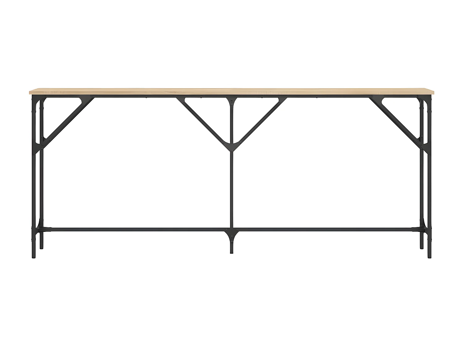 Mesa consola madera de ingeniería roble Sonoma 180x23x75 cm