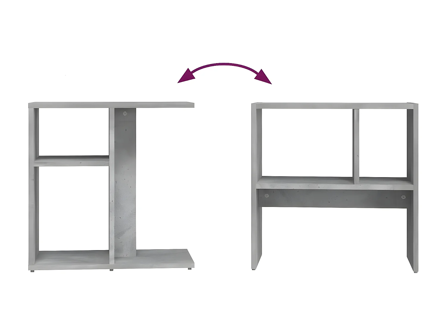 Table d'appoint Gris béton 50x30x50 cm Aggloméré